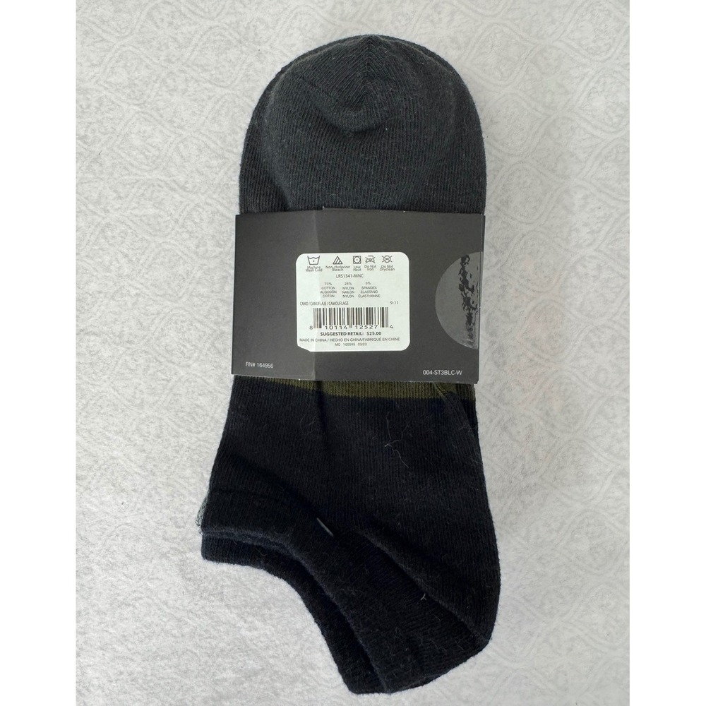 Sanctuary Mens Womens 3 Pack Low Cut Socks Camo Green Grey Black New - Picture 3 of 3